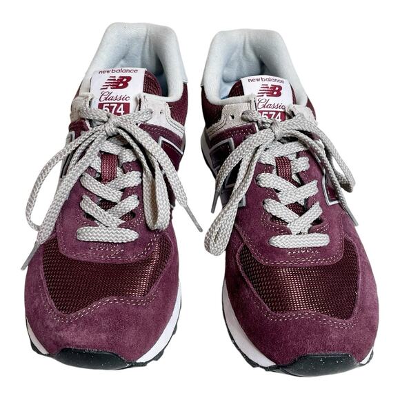 SOLD DO NOT PURCHASE New Balance 574 Classic Suede Burgundy Size 8 - Picture 4 of 7